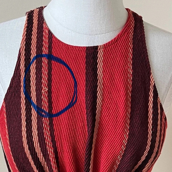 Ulla Johnson Caterina Red Black Stripe Fringed Maxi Dress 17882 - Picture 12 of 12